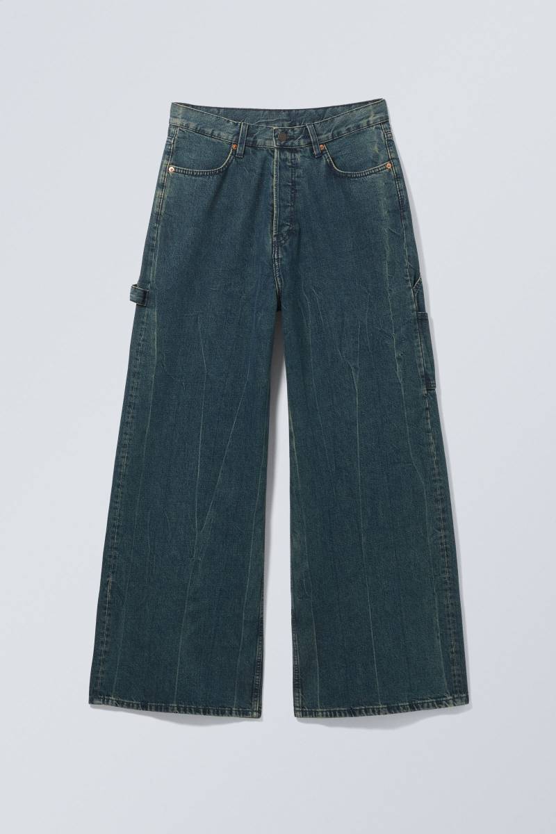 Loose Regular Waist Wide Carpenter Jeans von Weekday