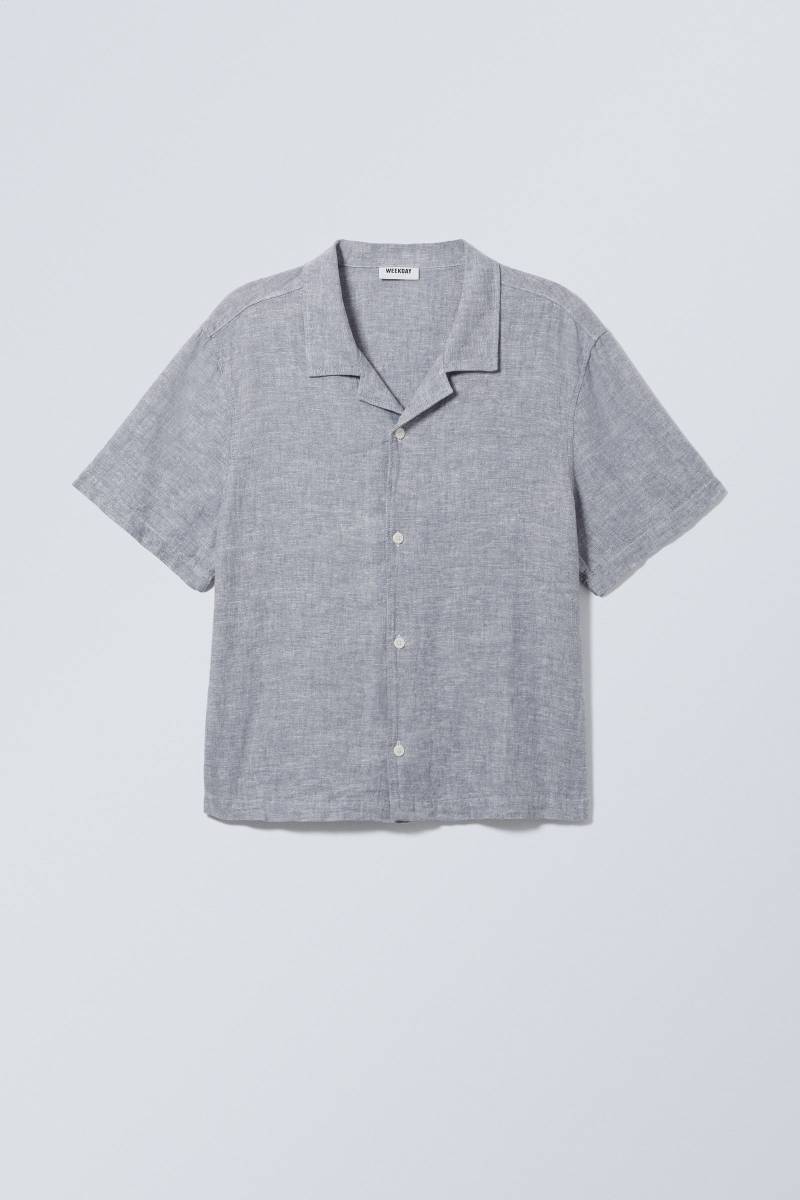 Loose Short Sleeve Linen Blend Shirt Loose Short Sleeve Linen Blend Shirt von Weekday