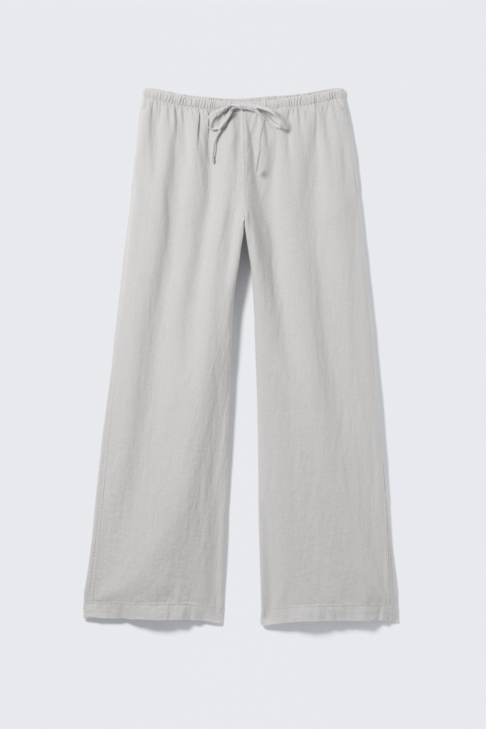 Low Rise Linen-Blend Trousers von Weekday