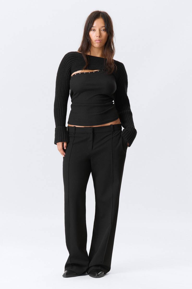 Low Rise Straight Suiting Trousers von Weekday