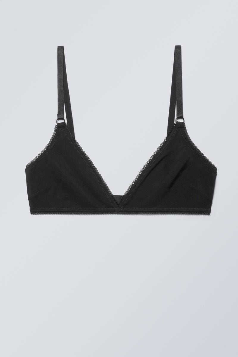 Mesh Triangle Bra von Weekday
