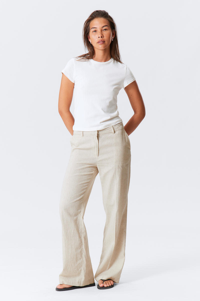 Mid Linen Blend Suit Trousers von Weekday