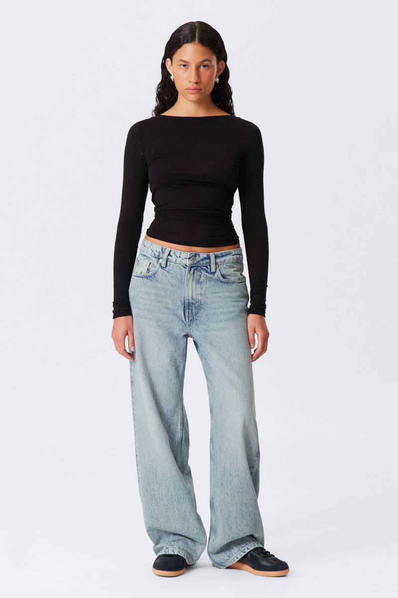 Missy Low Rise Loose Straight Leg Jeans von Weekday