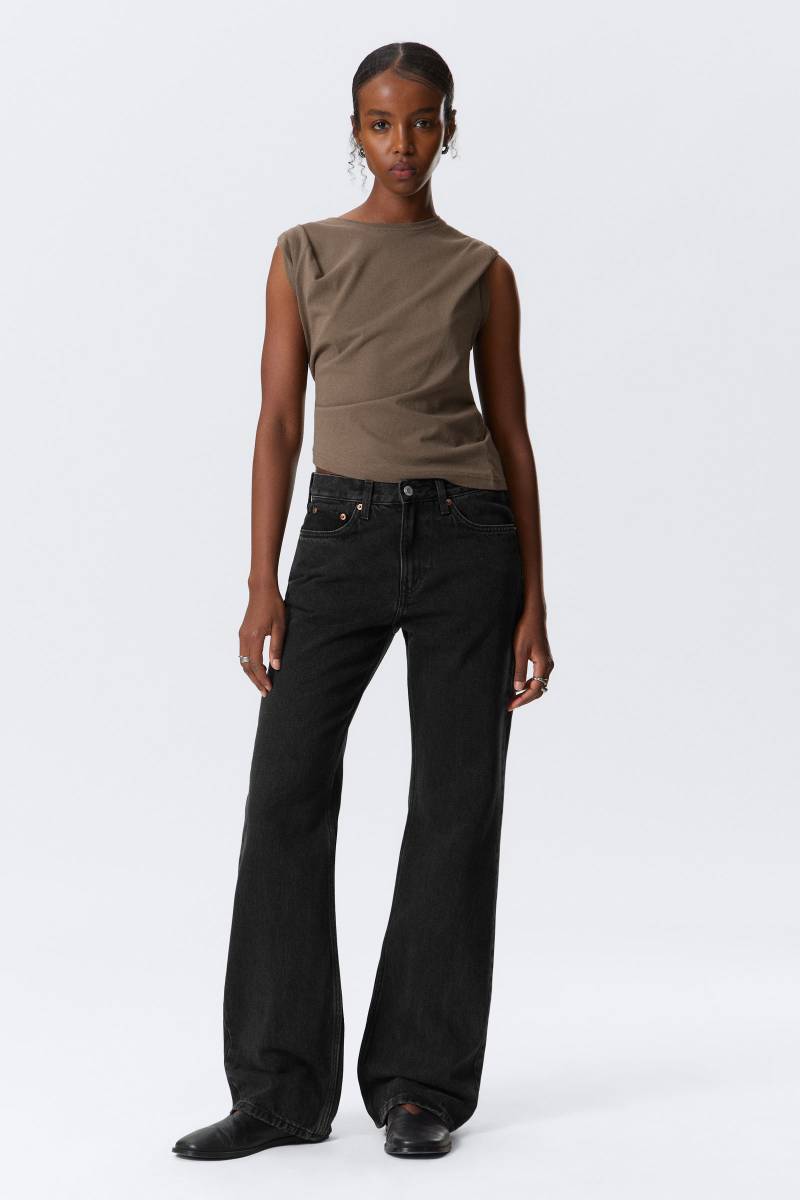 Moon Mid Rise Regular Bootcut Leg Jeans von Weekday