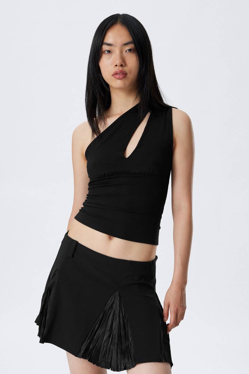 One-shoulder cut-out top von Weekday