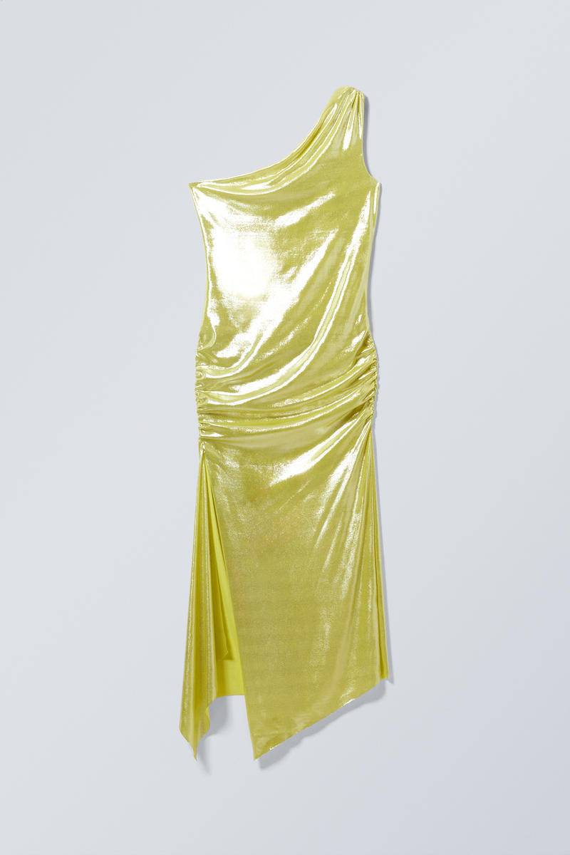 Overlap Draped Asymmetric Midi Dress von Weekday