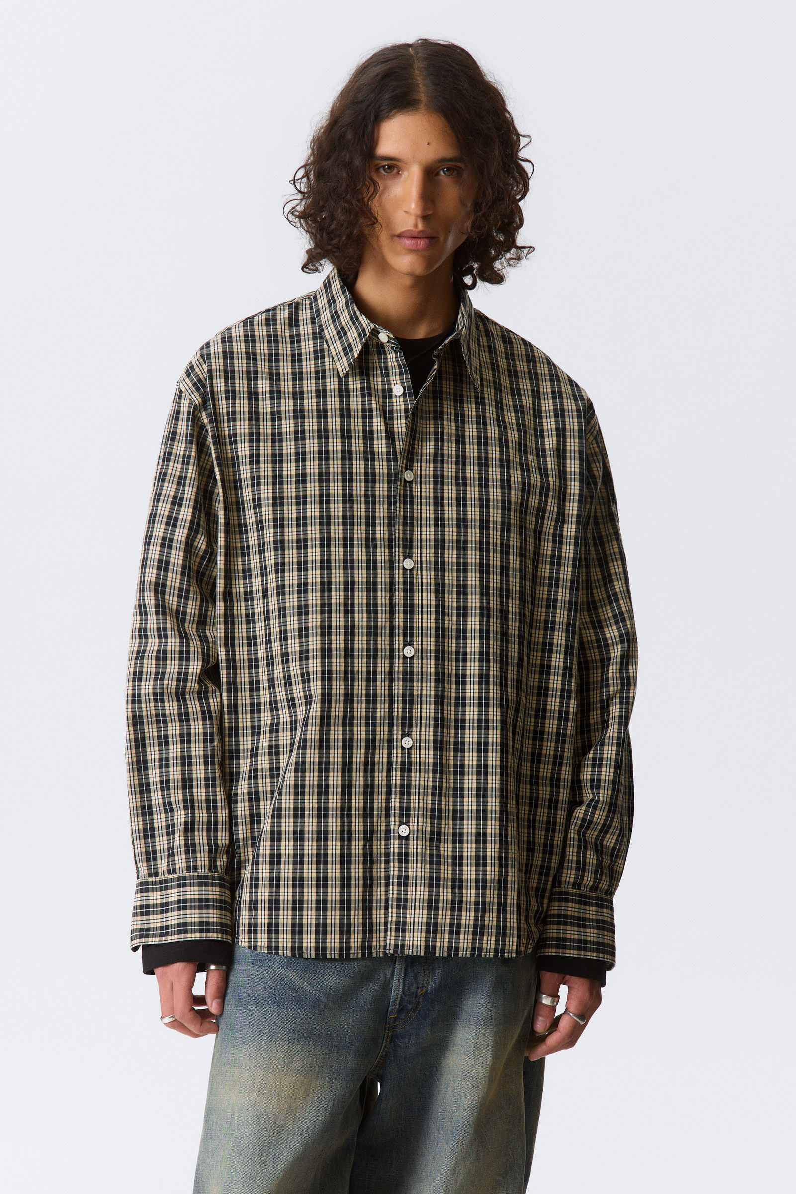 Oversized Checked Shirt von Weekday