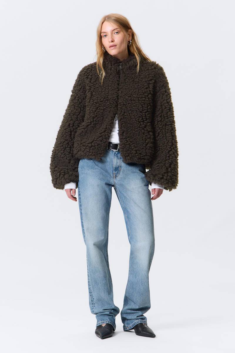 Oversized Fluffy Zip Jacket von Weekday