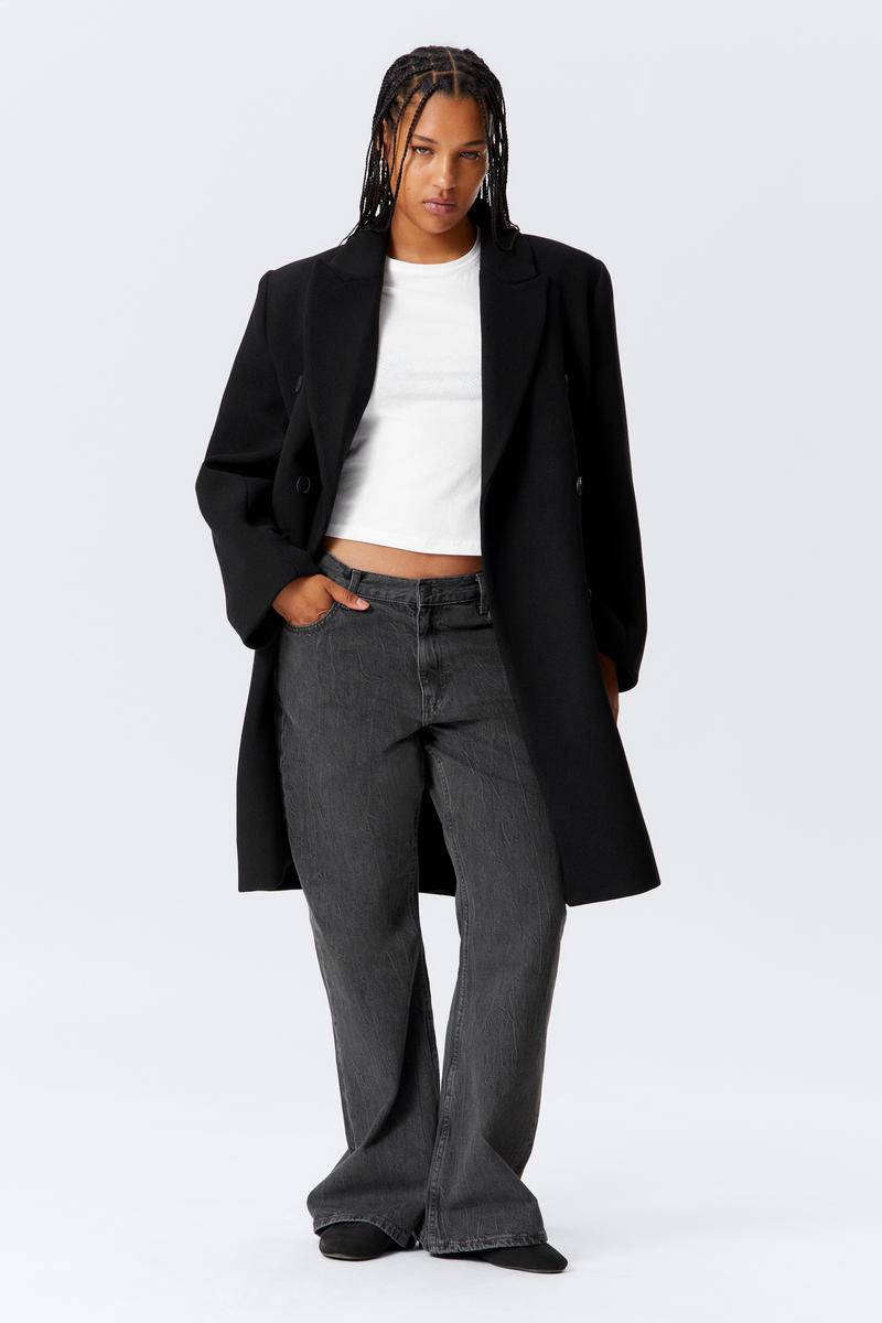 Oversized Knee-Length Wool-Blend Coat von Weekday