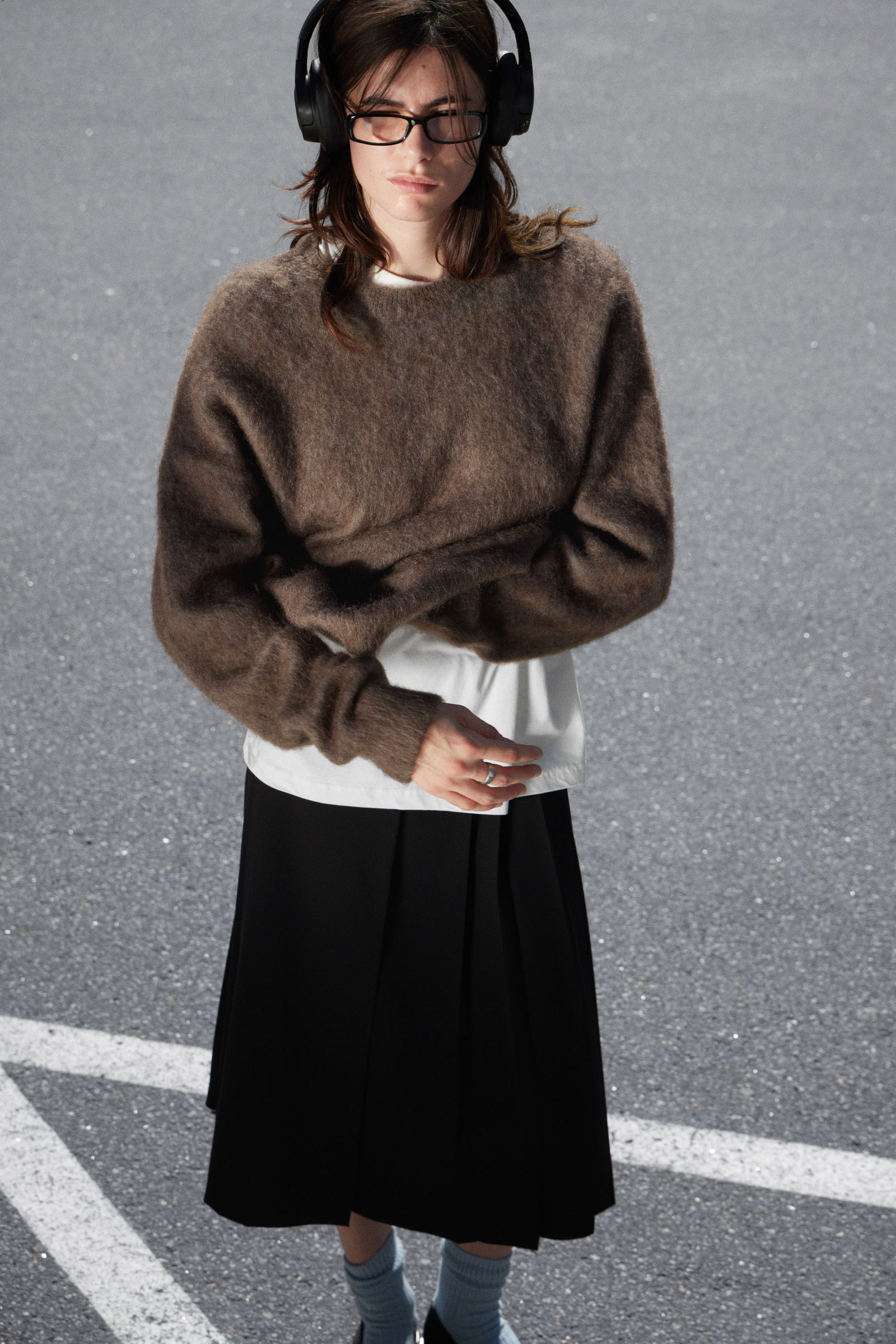 Oversized Knitted Mohair Blend Sweater von Weekday