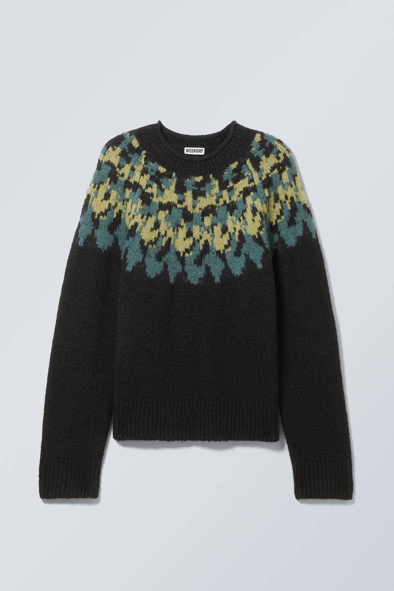 Oversized Knitted Wool-Blend Raglan Sweater von Weekday