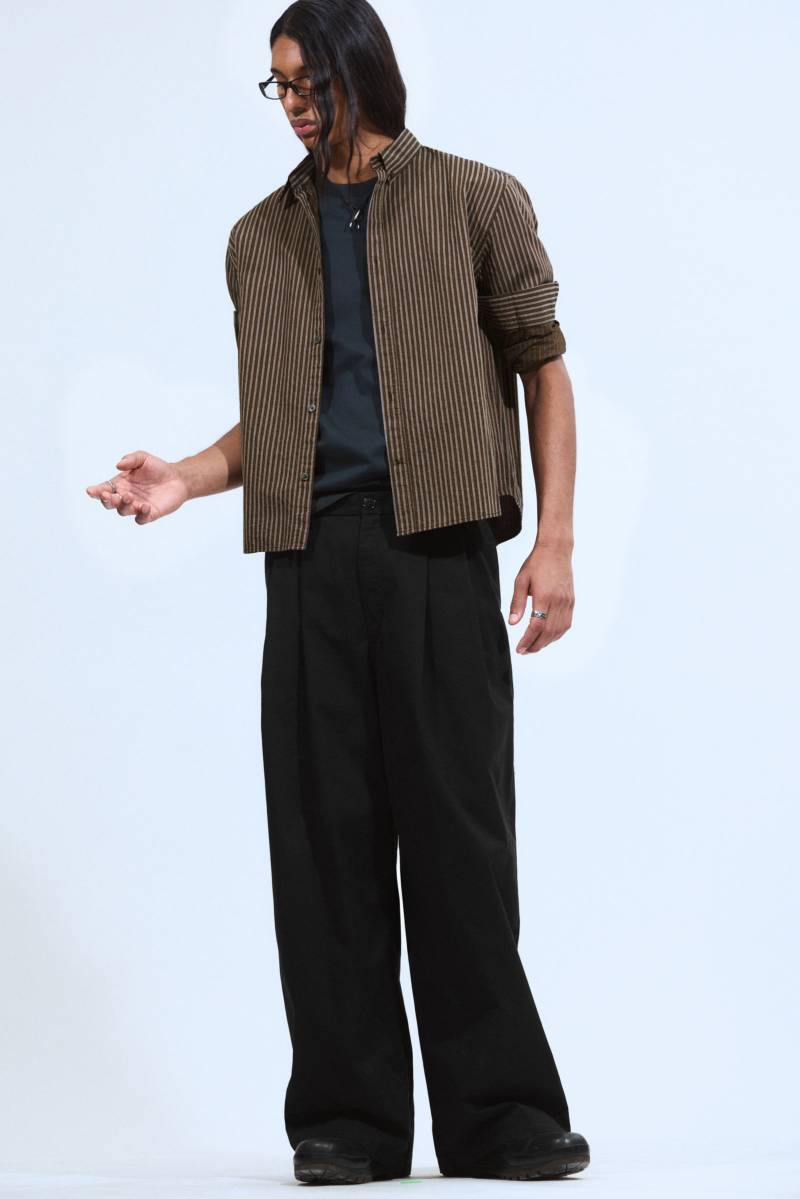 Otis Oversized Pleated Cotton Twill Chinos Otis Oversized Pleated Cotton Twill Chinos von Weekday