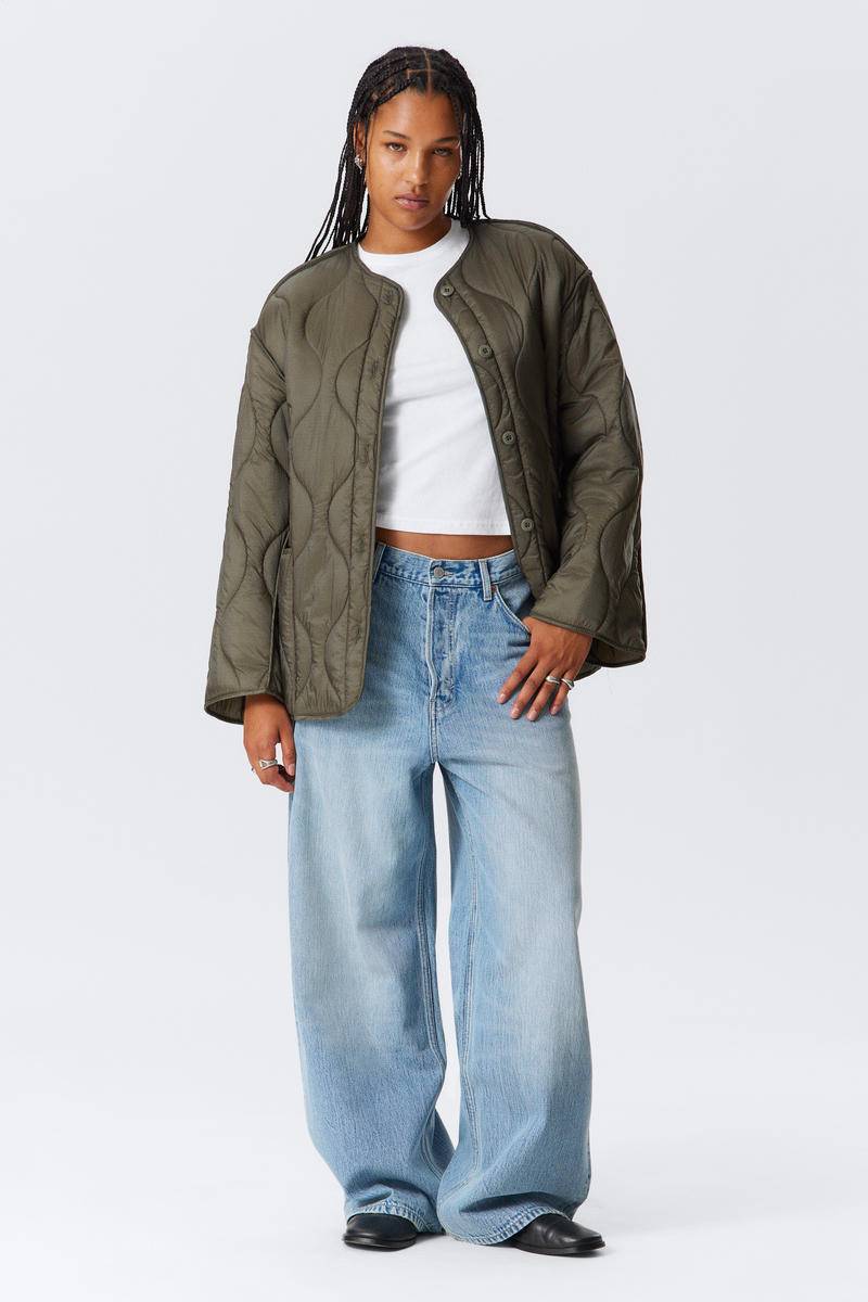 Oversized Quilted Liner Jacket von Weekday
