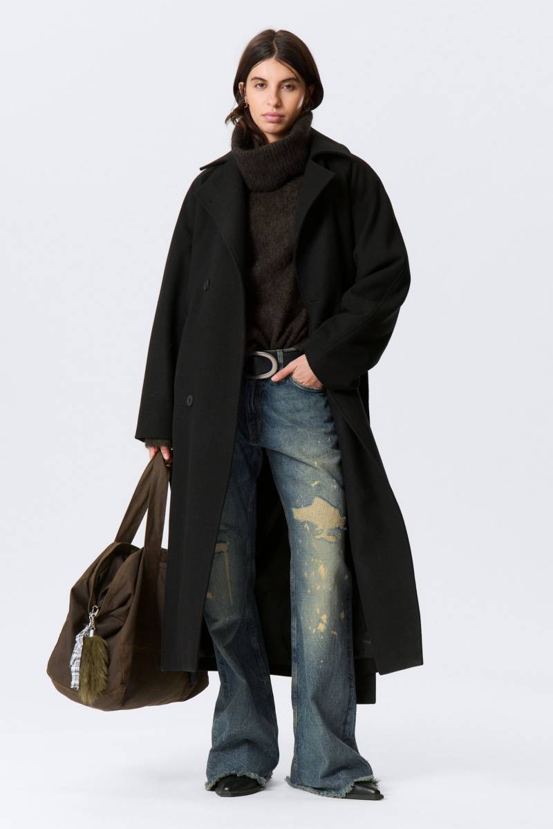 Kia Oversized Wool-Blend Double-Breasted Coat von Weekday