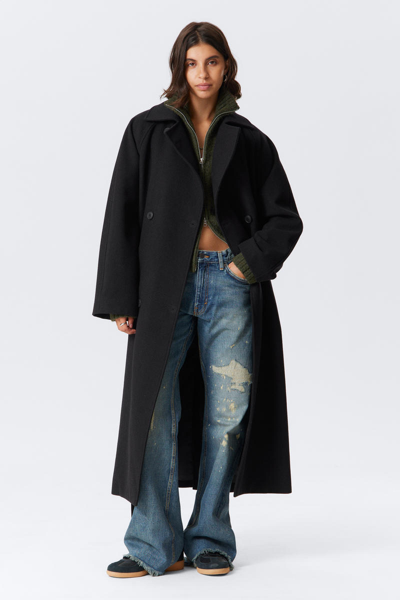 Oversized Wool-Blend Double-Breasted Coat Oversized Wool-Blend Double-Breasted Coat von Weekday
