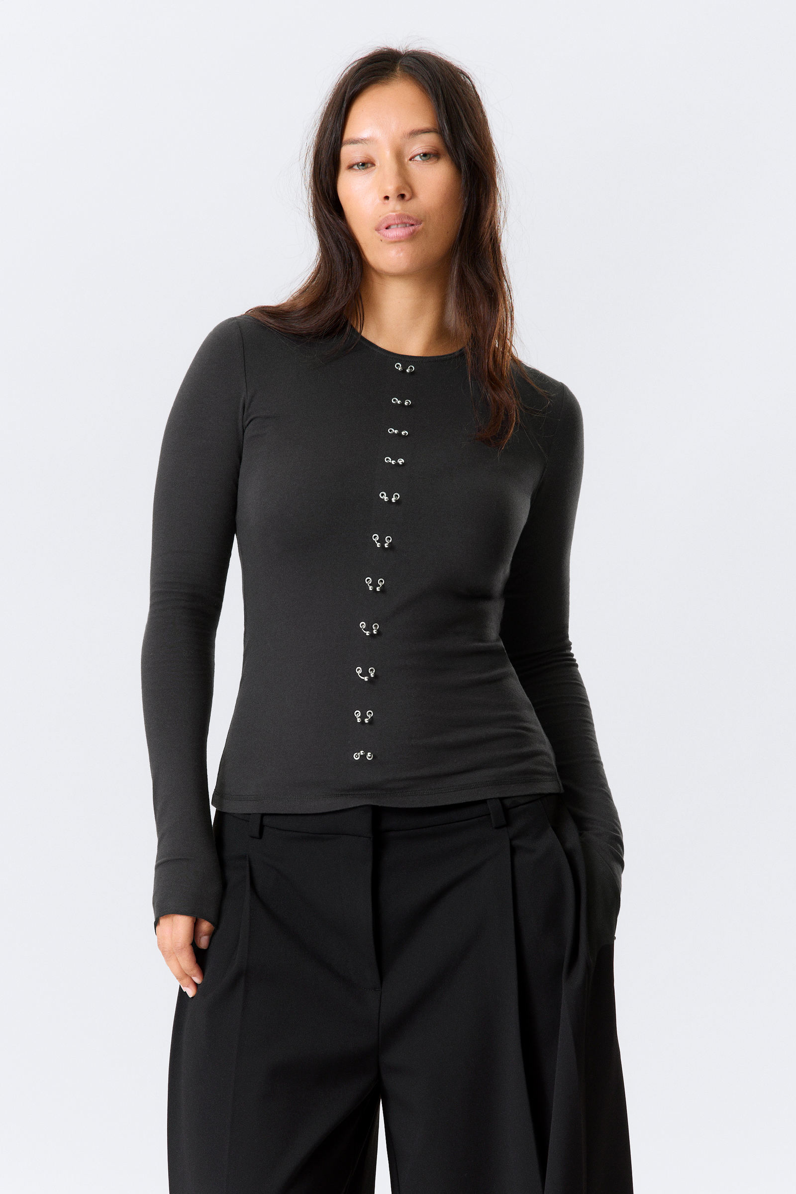 Pierced Long-Sleeved Top von Weekday