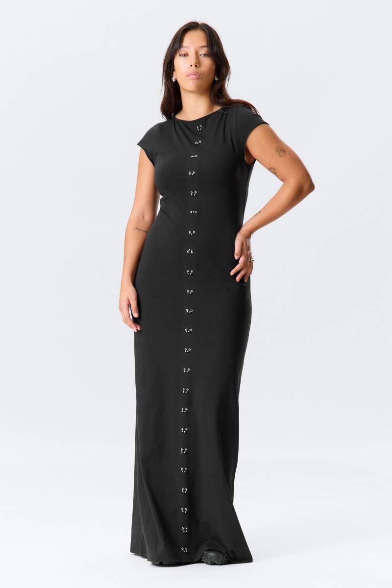 Pierced Short-Sleeved Maxi Dress von Weekday