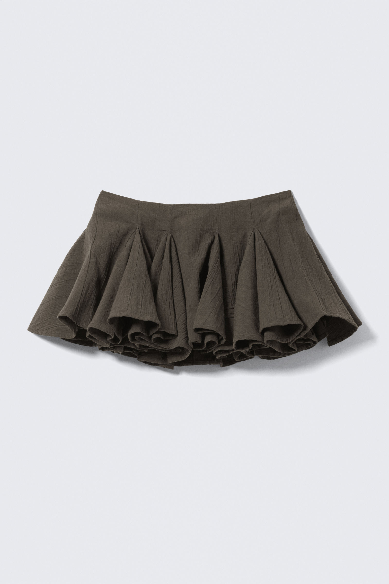 Pleated Cotton Mini Skirt von Weekday