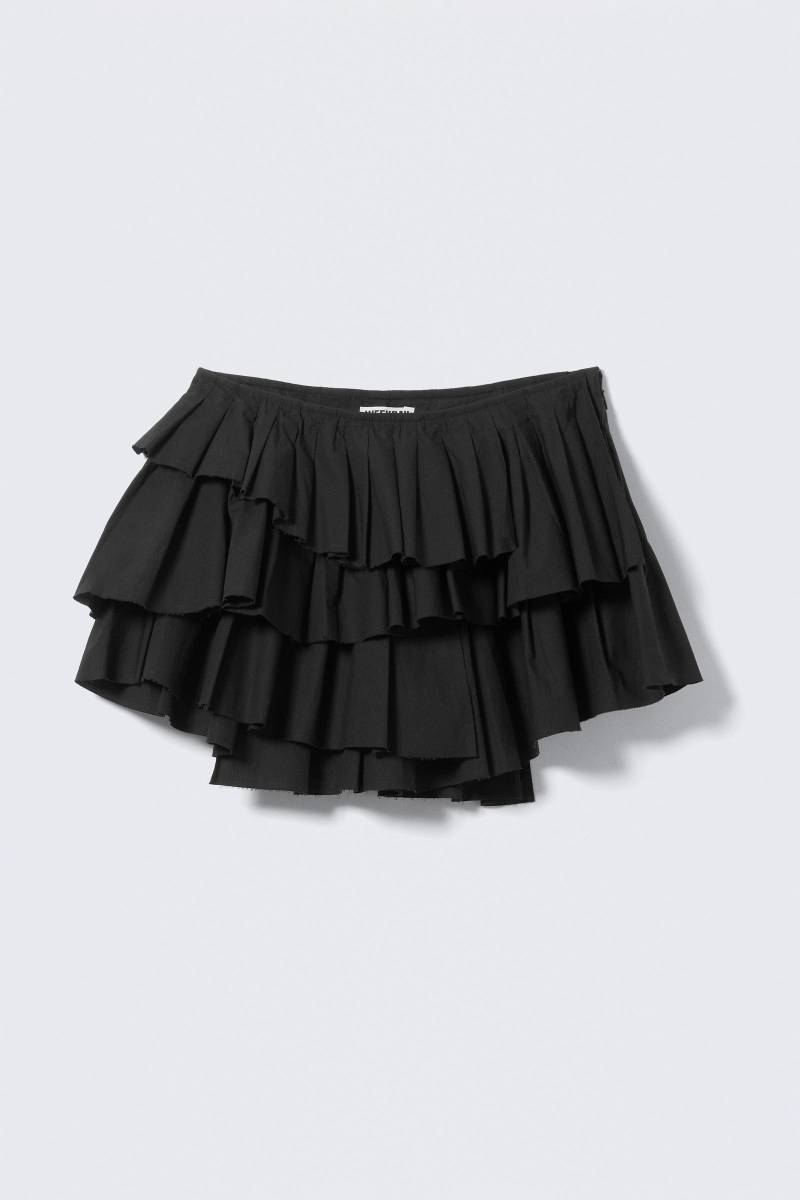 Pleated Layered Mini Skirt von Weekday