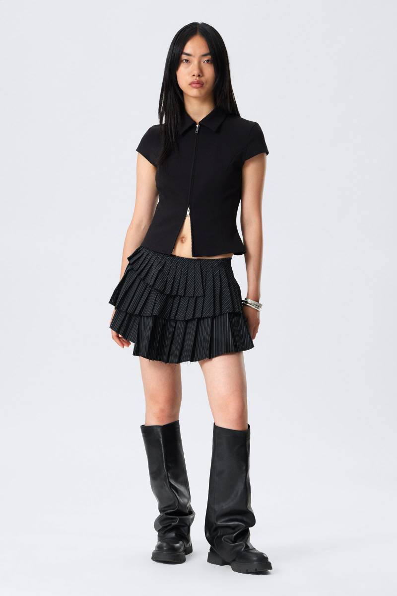 Pleated Layered Mini Skirt von Weekday