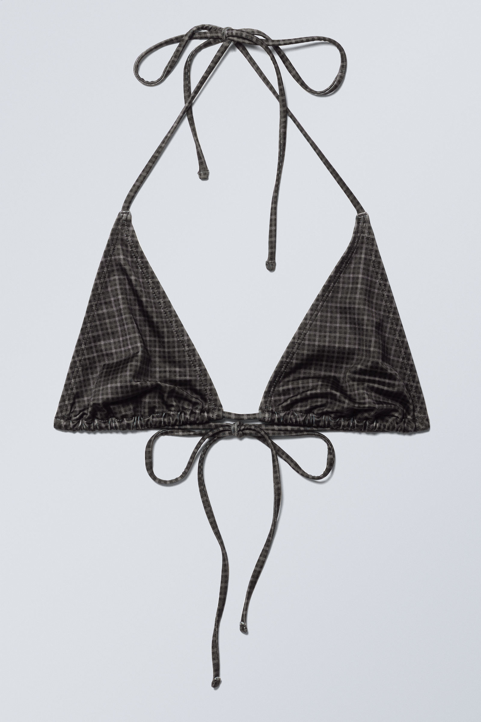 Printed Triangle Halter Bikini Top von Weekday