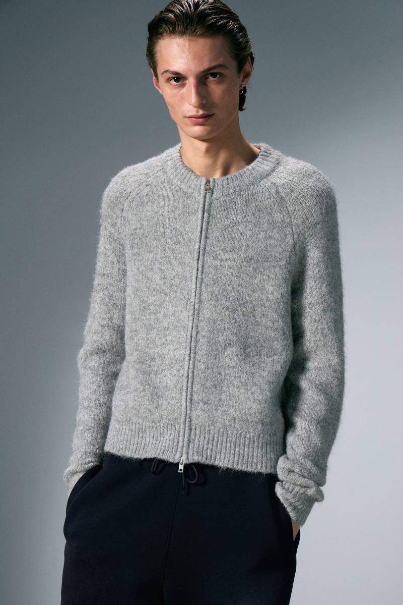 Raglan-Sleeved Wool-Blend Zip Cardigan von Weekday
