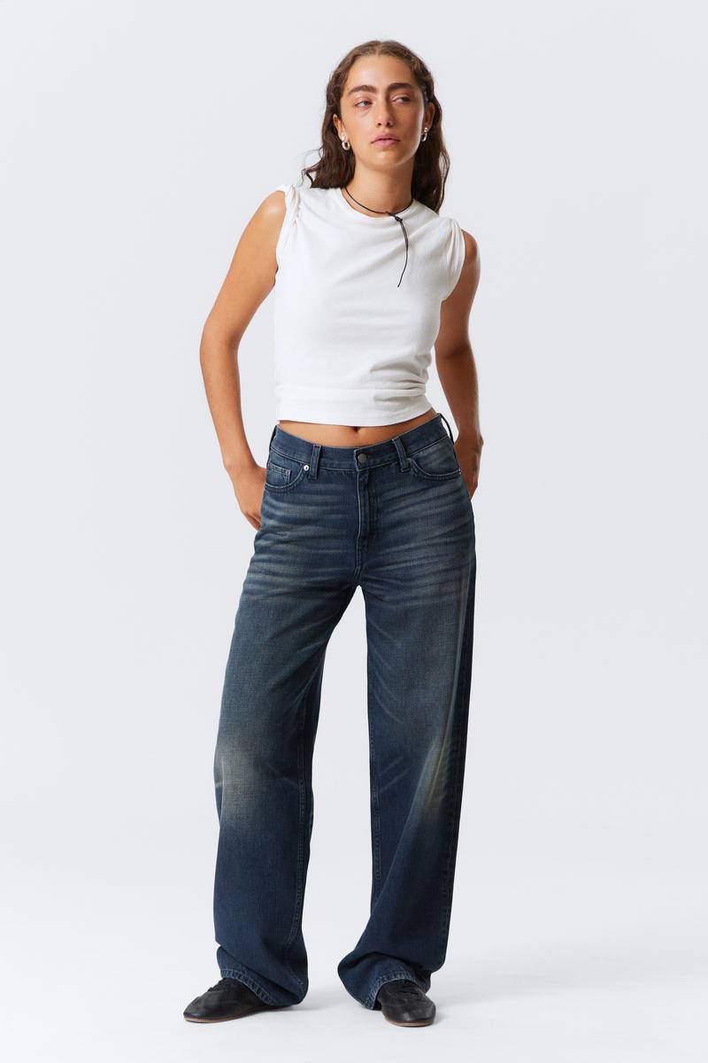 Rail Mid Rise Loose Wide Leg Jeans von Weekday