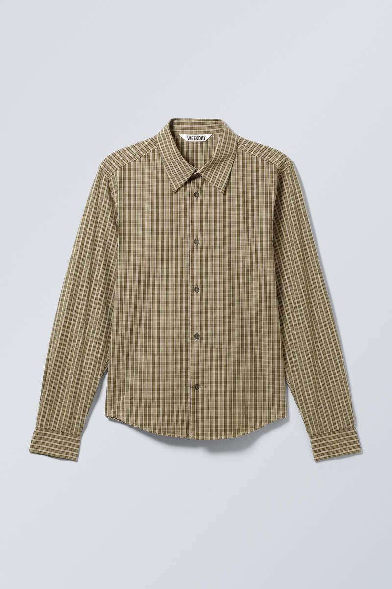 Regular Fit Checked Cotton Shirt von Weekday