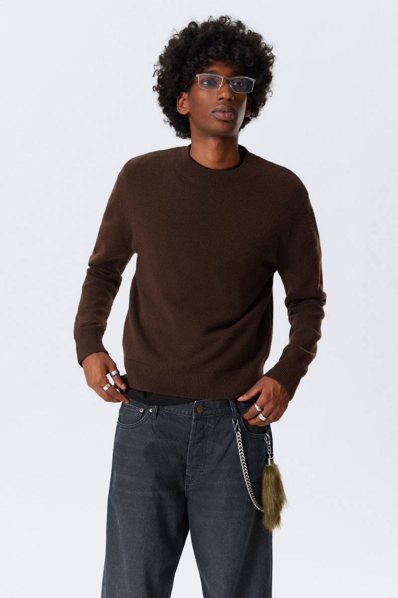 Regular Fit Wool-Blend Crew-Neck Sweater von Weekday
