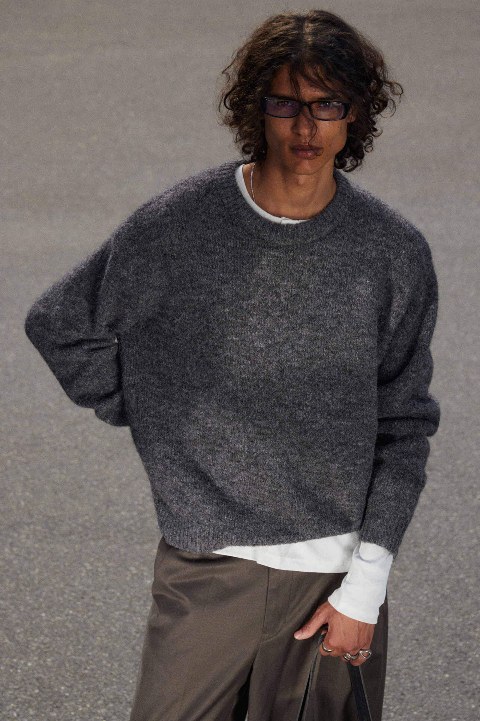 Regular Knitted Wool-Blend Sweater von Weekday