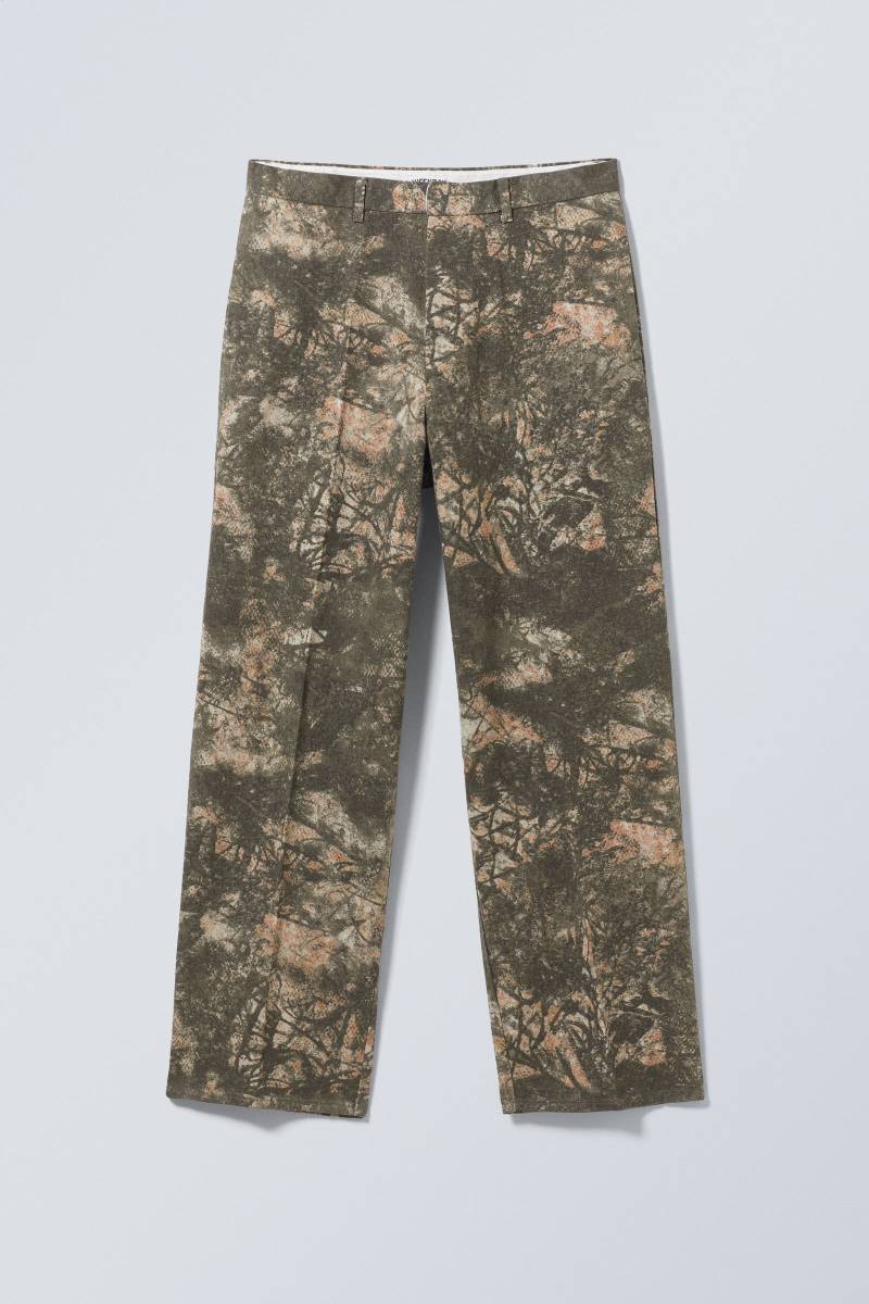Relaxed Fit Graphic Twill Trousers Relaxed Fit Graphic Twill Trousers von Weekday