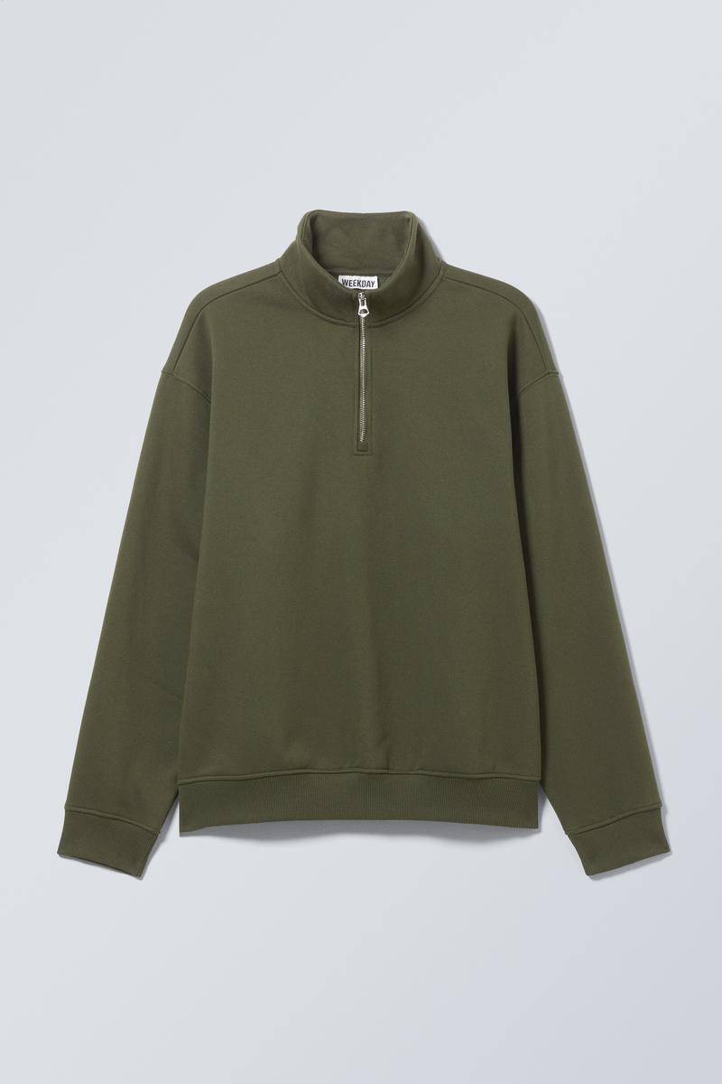 Relaxed Heavy Half Zip Sweater von Weekday