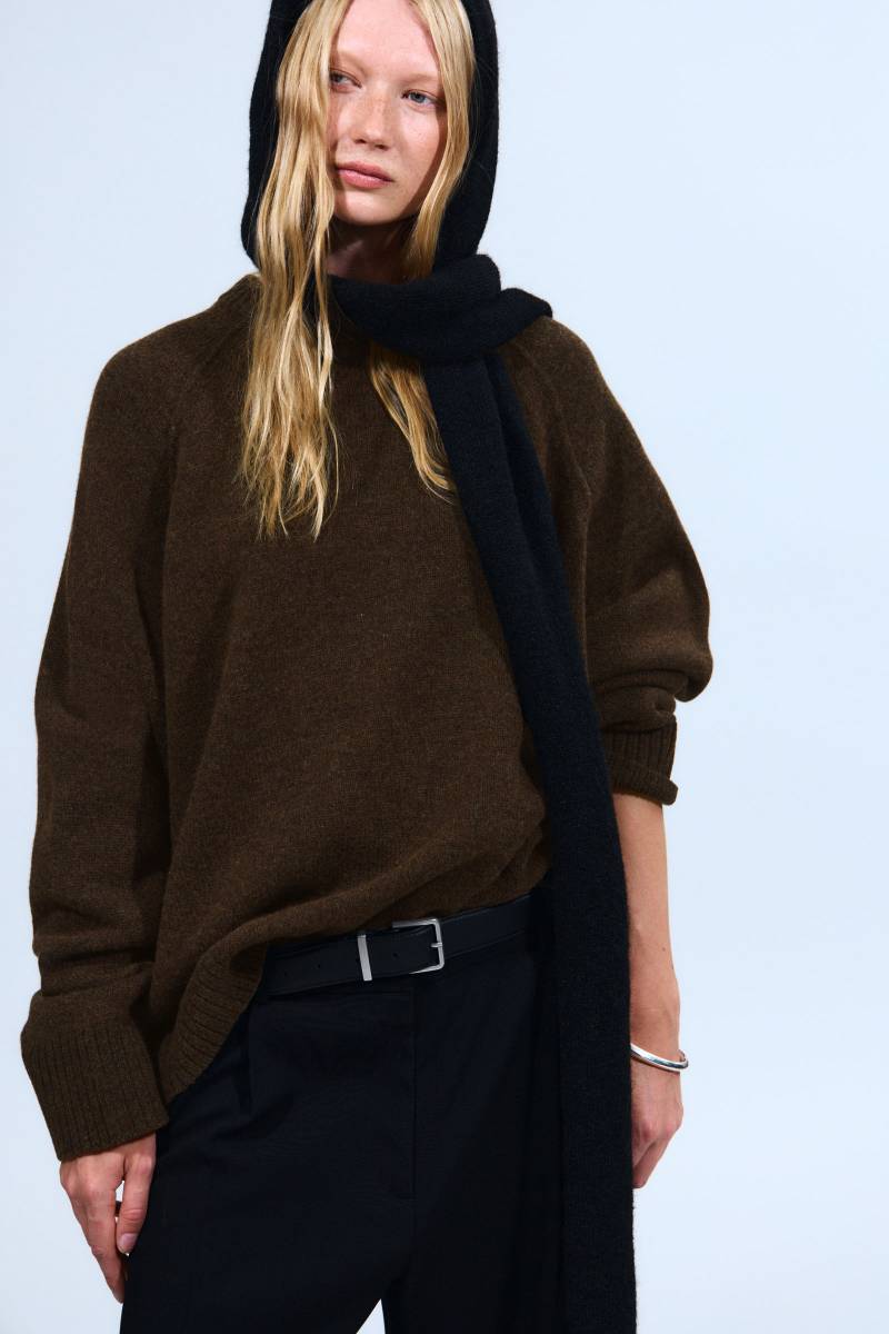 Relaxed Knitted Wool Sweater von Weekday