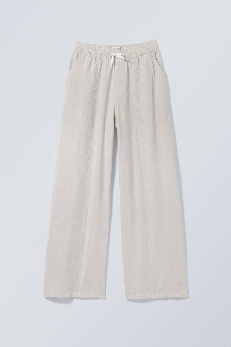 Relaxed Linen Blend Trousers von Weekday
