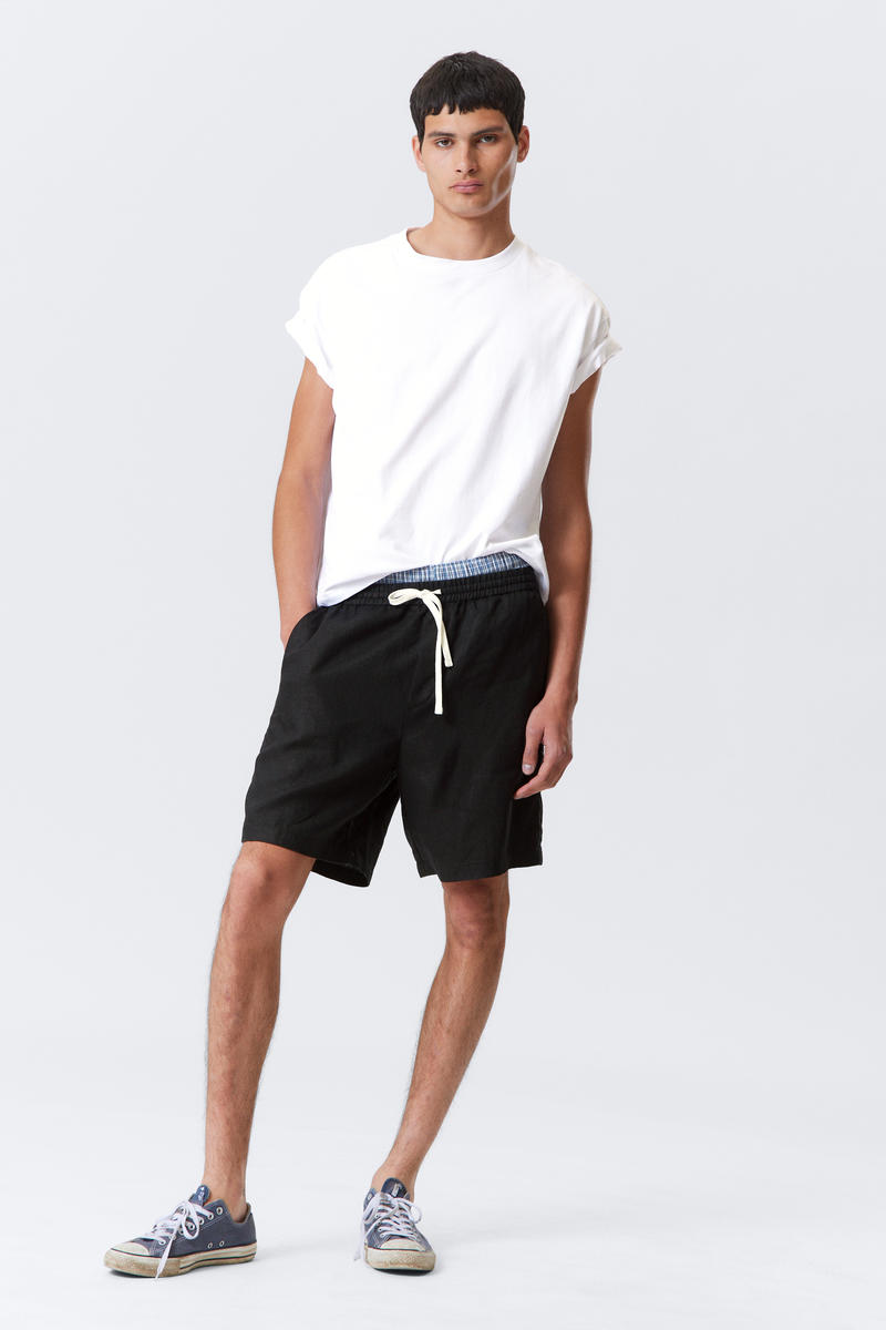 Relaxed Linen Drawstring Shorts von Weekday