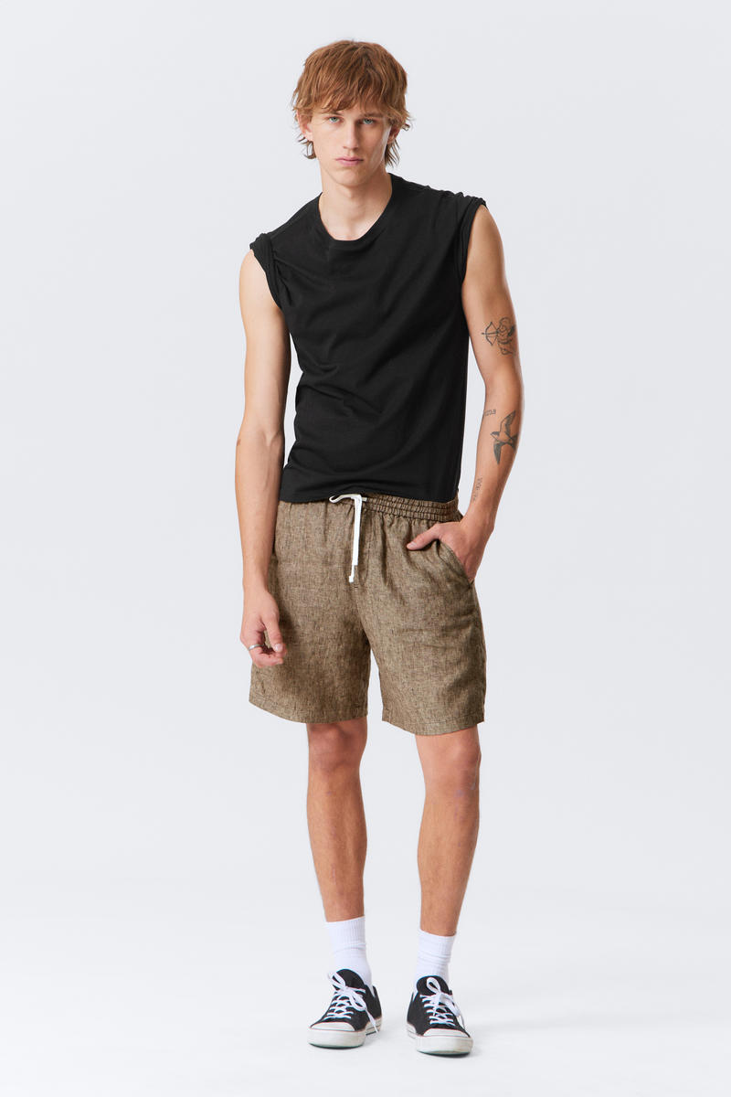 Relaxed Linen Drawstring Shorts von Weekday