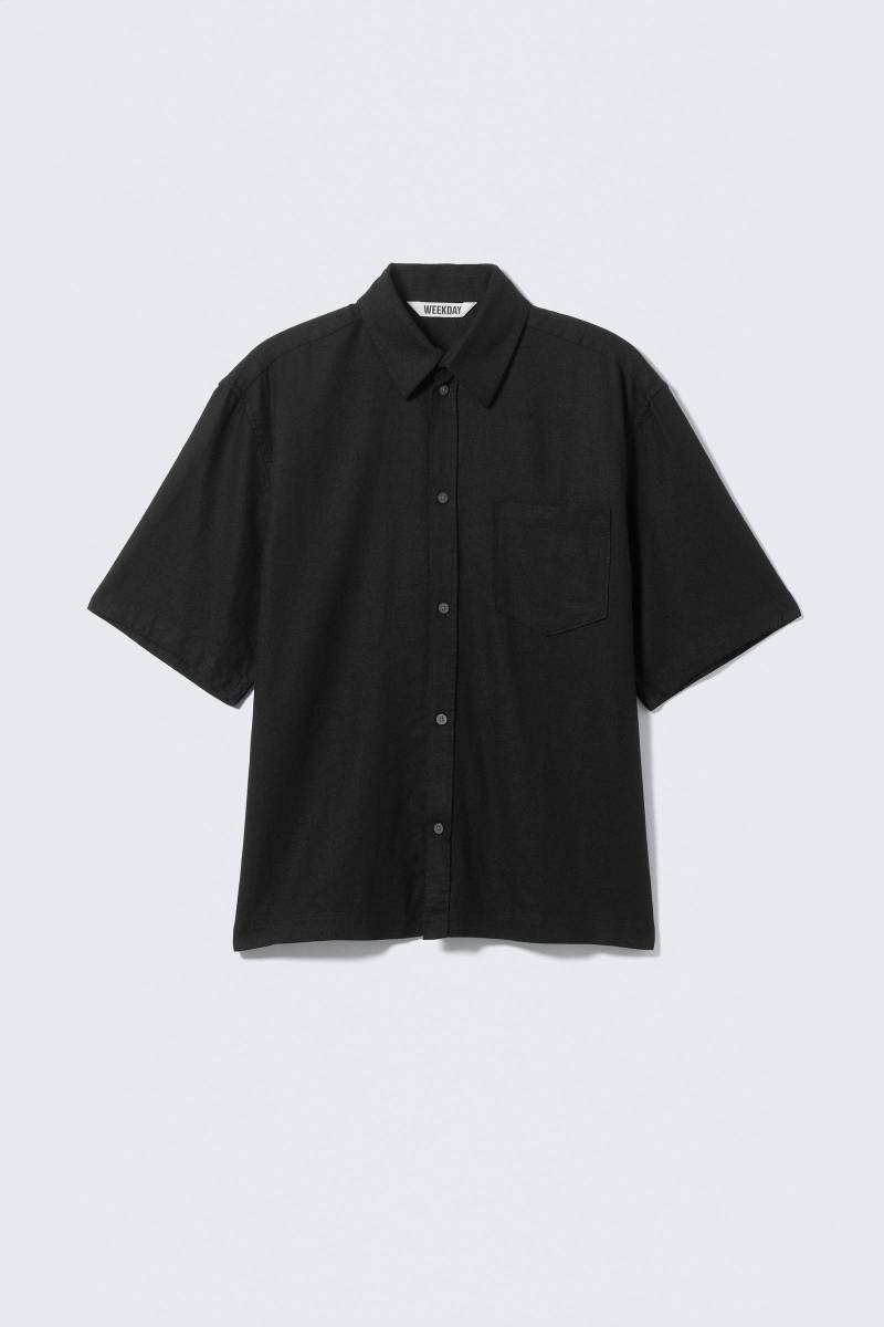 Relaxed Short-Sleeved Linen-Blend Shirt von Weekday