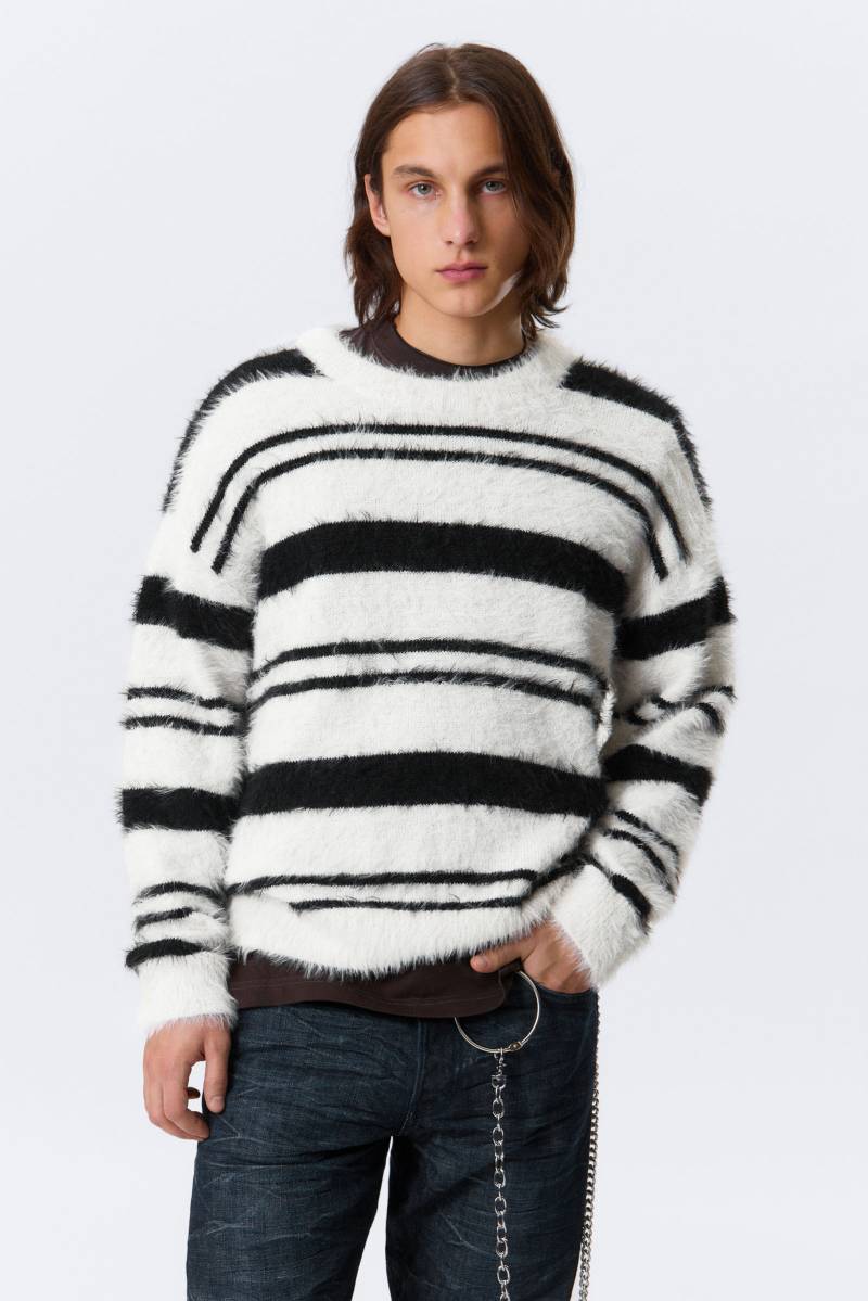 Relaxed Striped Knitted Sweater von Weekday