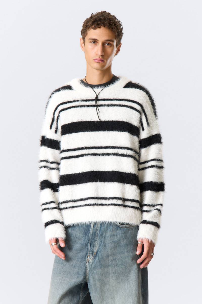 Relaxed Striped Knitted Sweater von Weekday