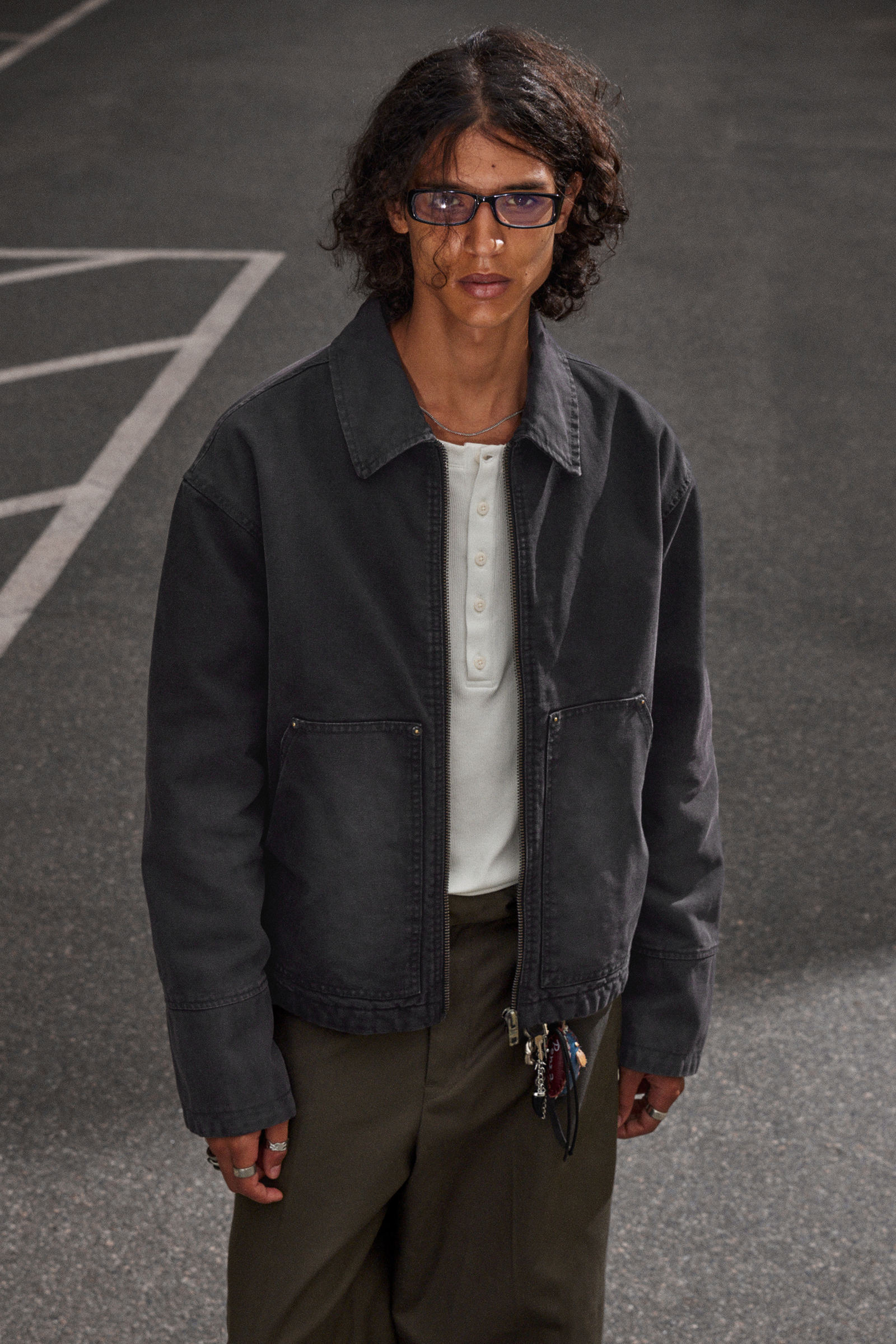Relaxed Washed Utility Jacket von Weekday