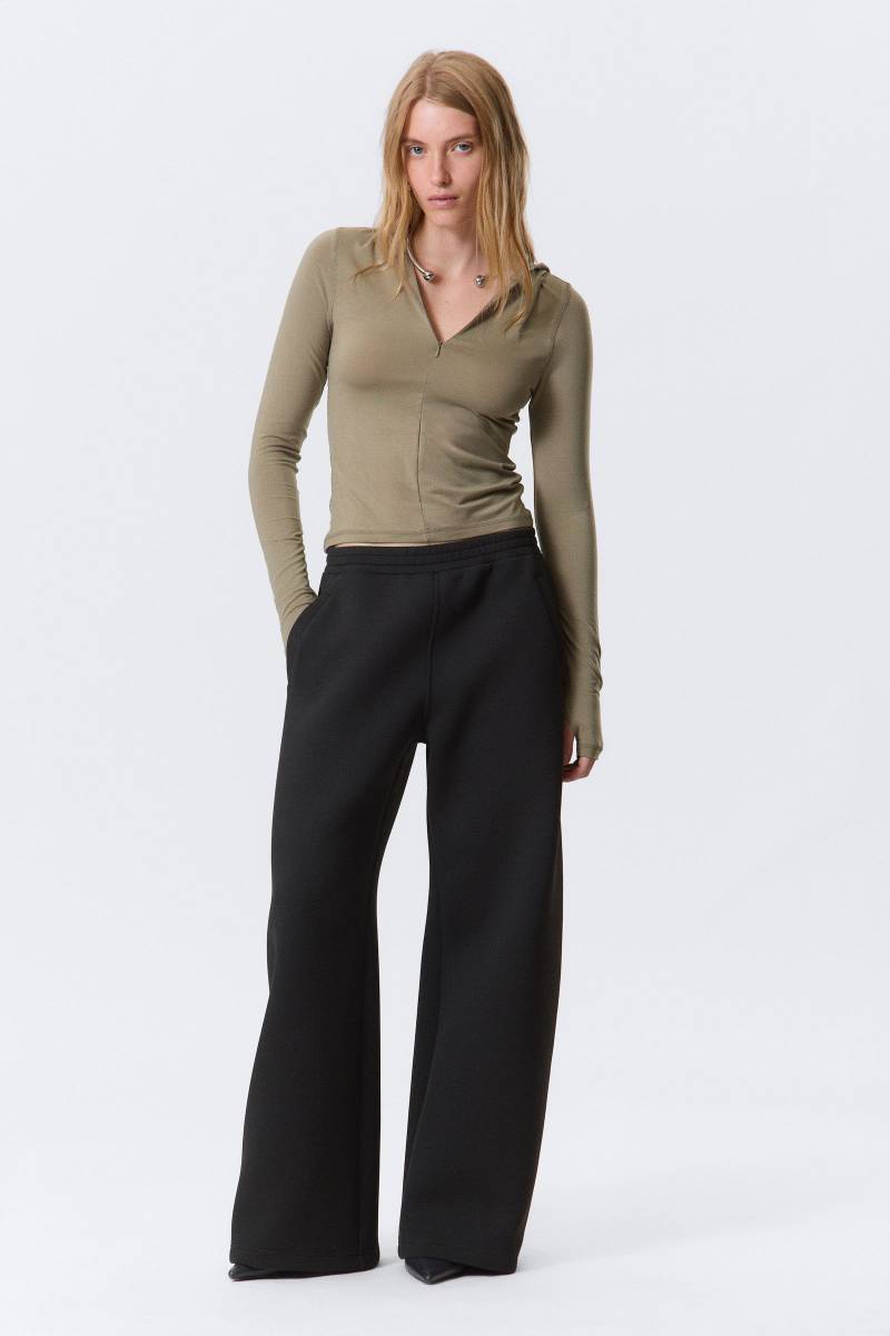 Relaxed Wide Leg Scuba Sweatpants von Weekday