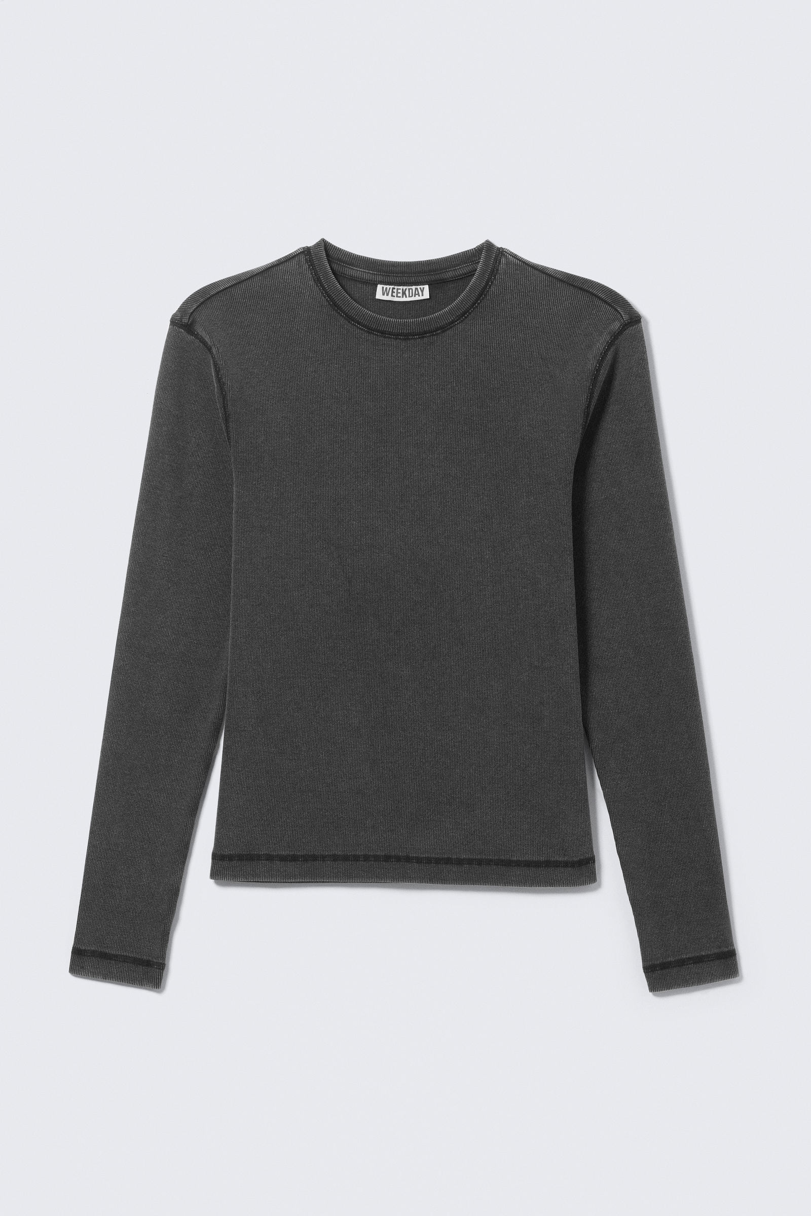 Ribbed Long-Sleeved T-shirt von Weekday