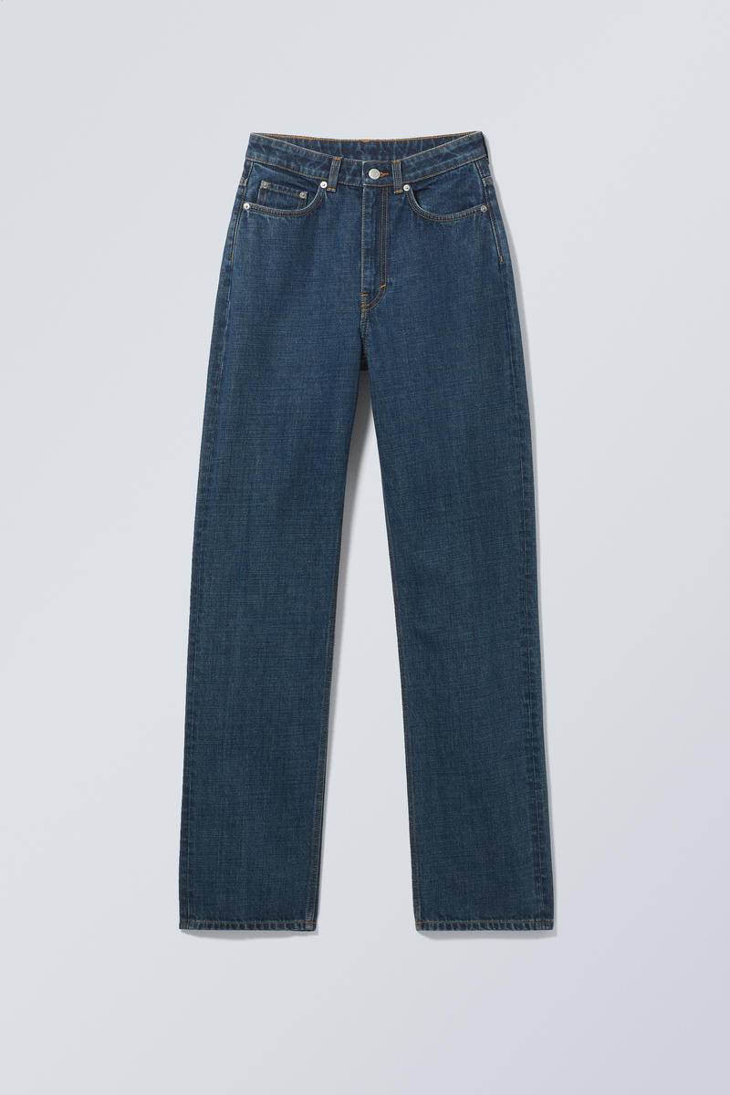Rowe Super High Waisted Regular Straight Leg Jeans von Weekday