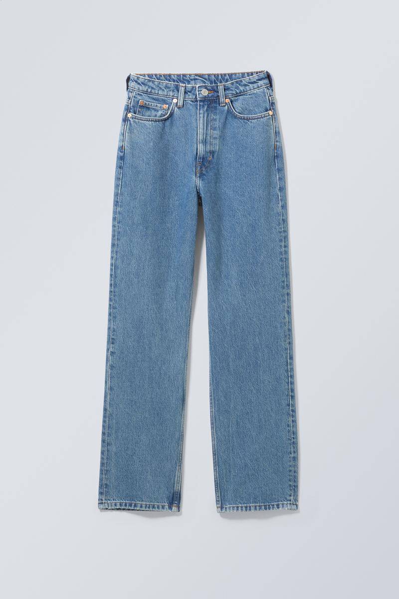 Rowe Super High Waisted Regular Straight Leg Jeans von Weekday