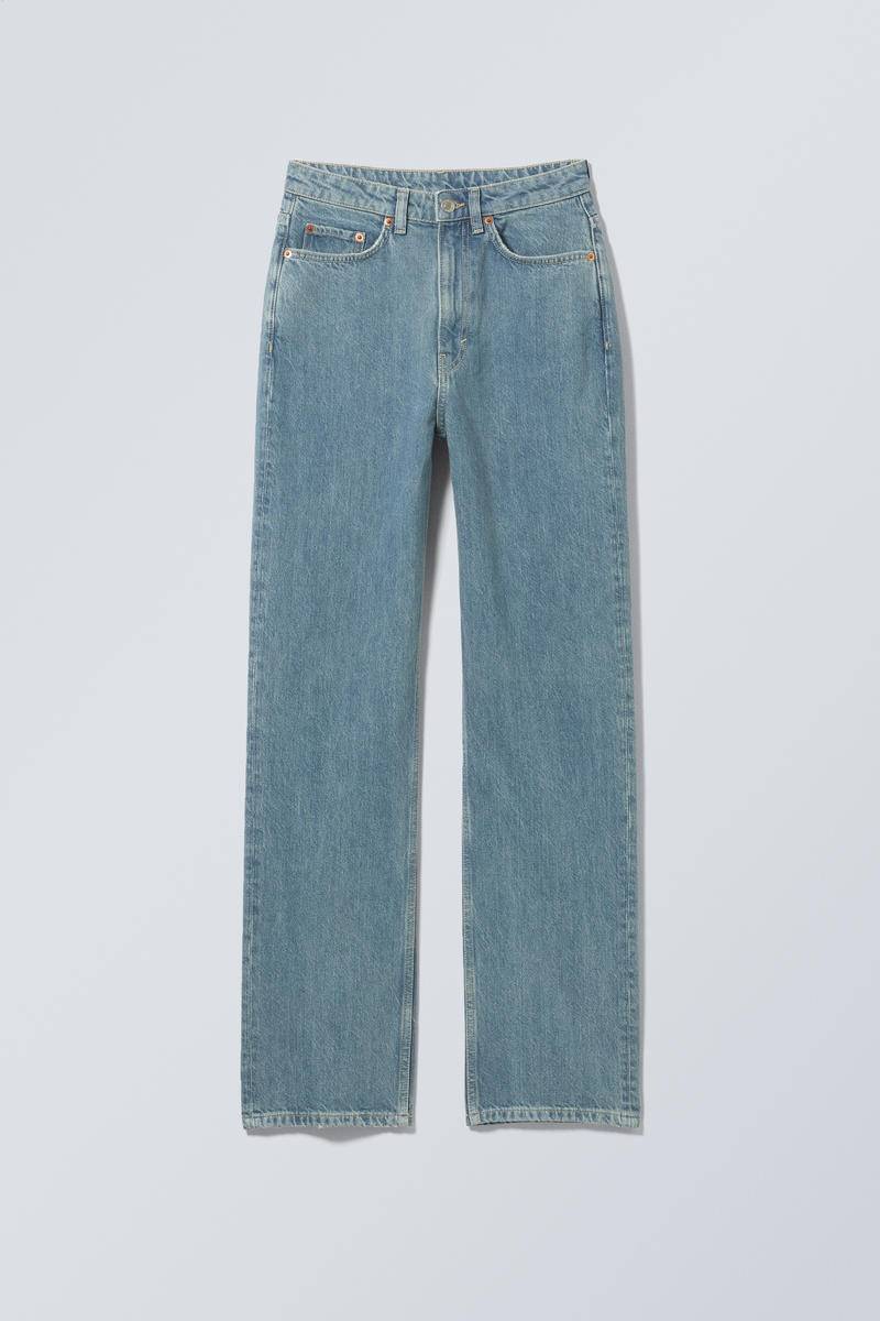 Rowe Super High Waisted Regular Straight Leg Jeans von Weekday