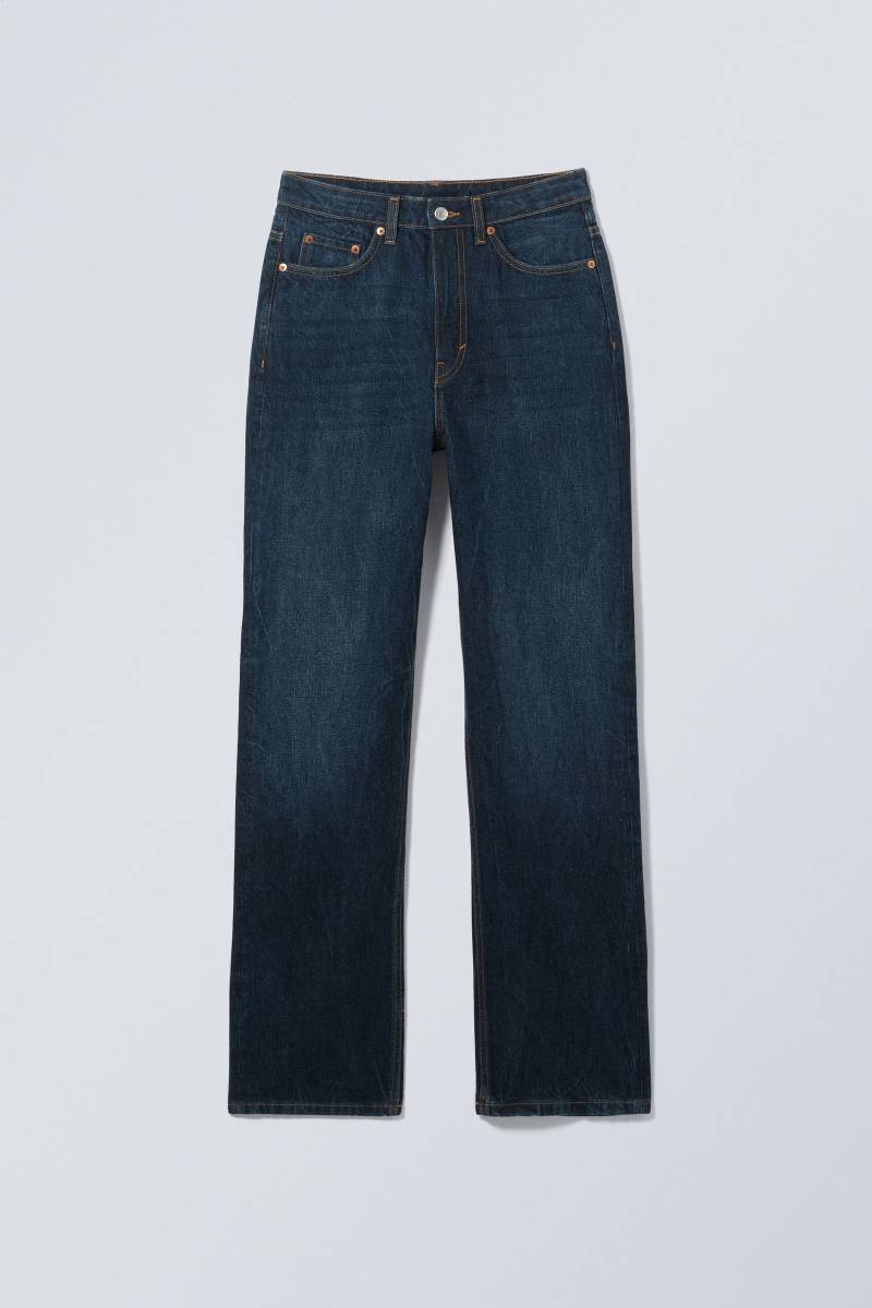 Rowe Super High Waisted Regular Straight Leg Jeans von Weekday