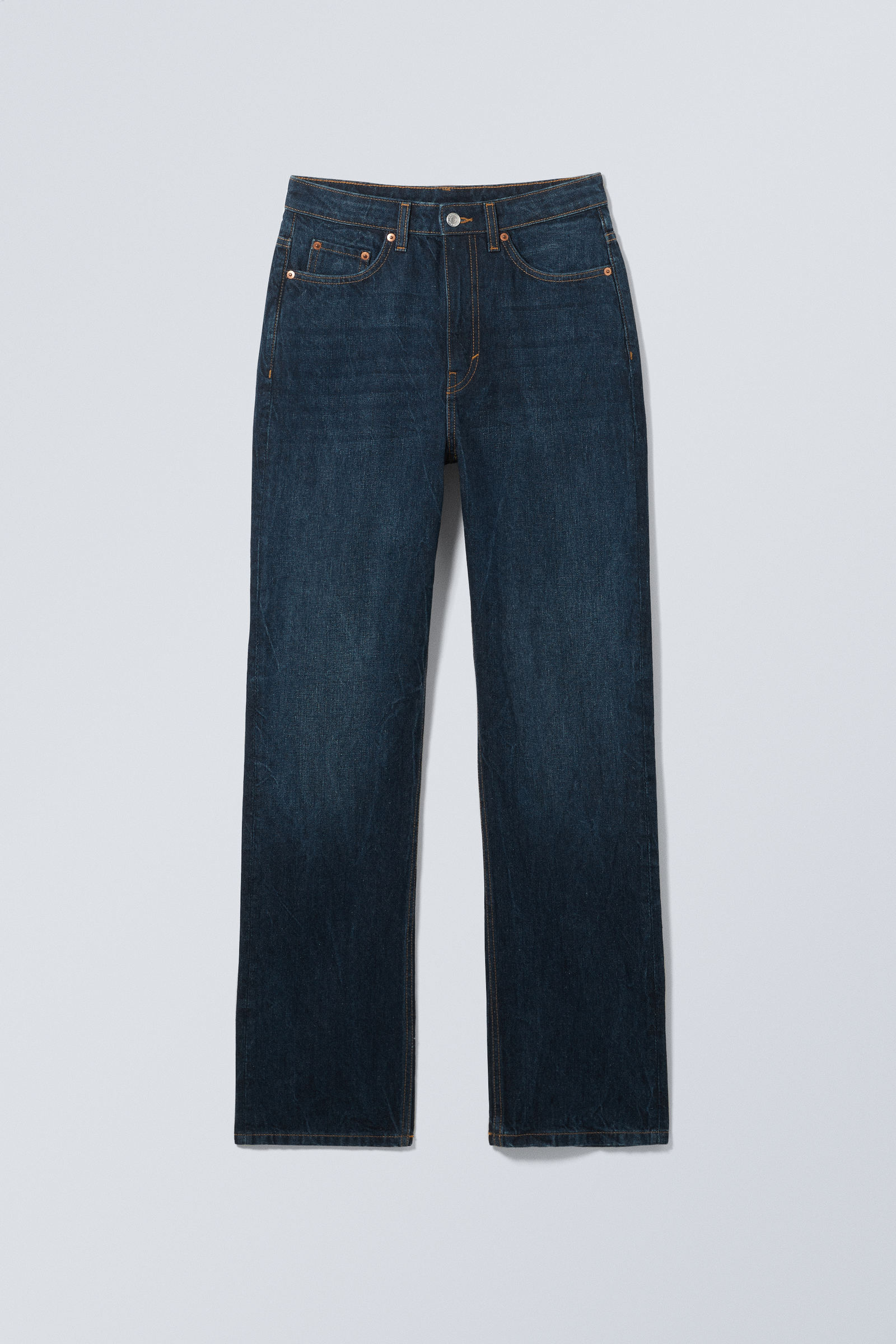 Rowe Super High Waisted Regular Straight Leg Jeans von Weekday