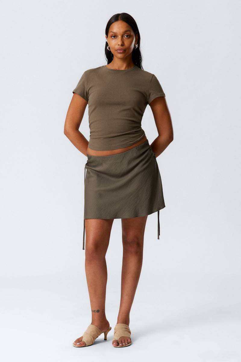 Ruched Drawstring Mini Skirt von Weekday