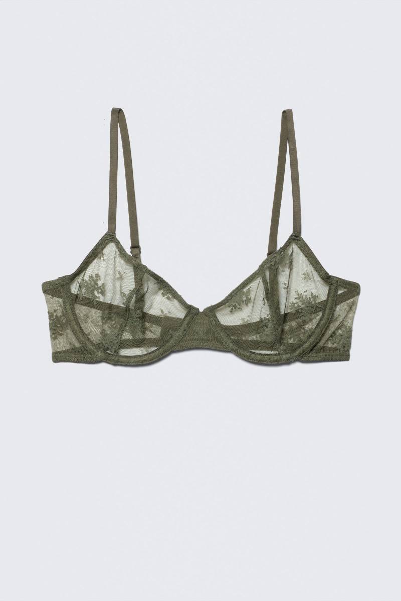 Sheer Lace Underwire Bra von Weekday