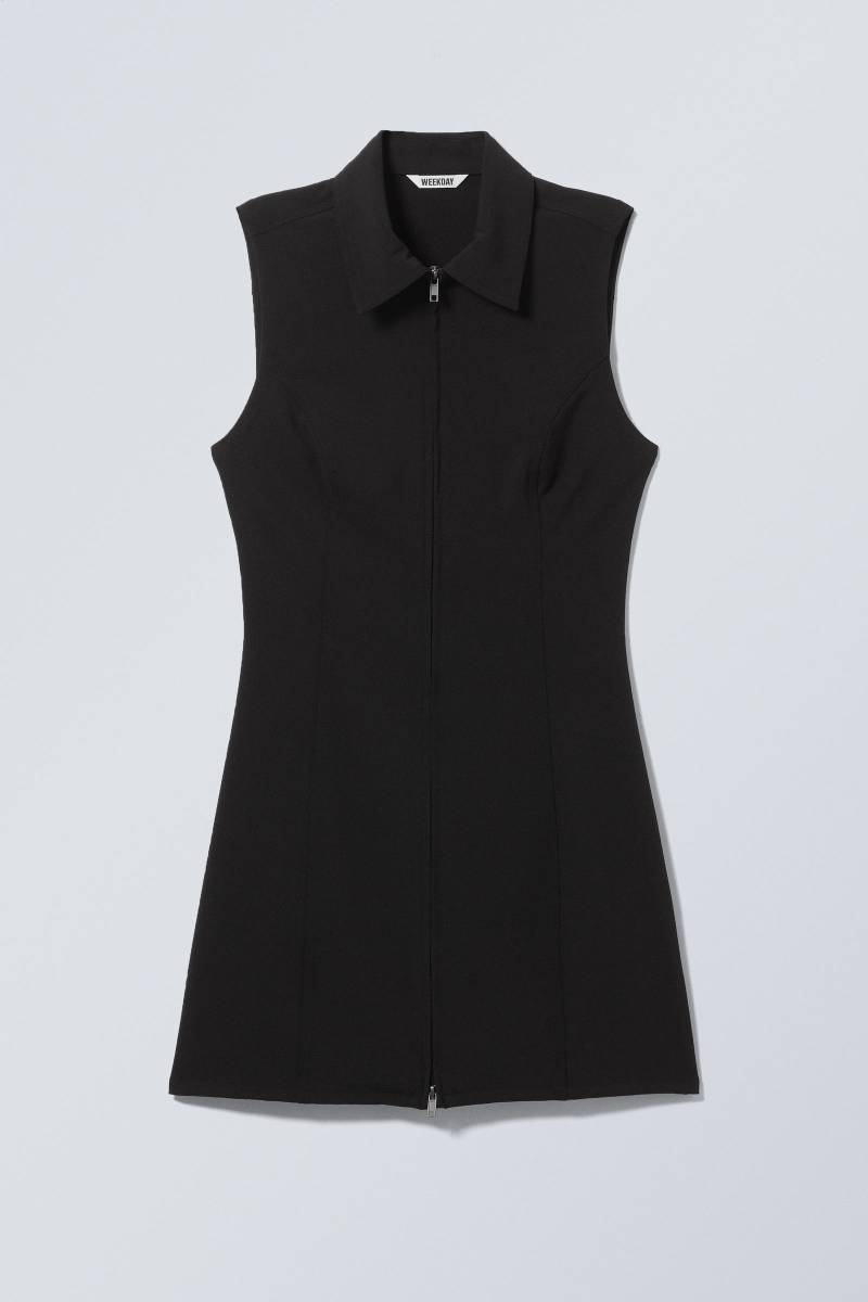 Sleeveless Mini Suiting Zip Dress von Weekday